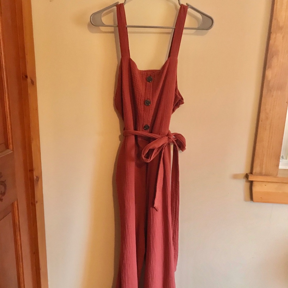 Rachel Zoe coral jumpsuit